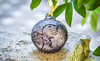 Nemacolin Fatbird Blown Glass Ornament